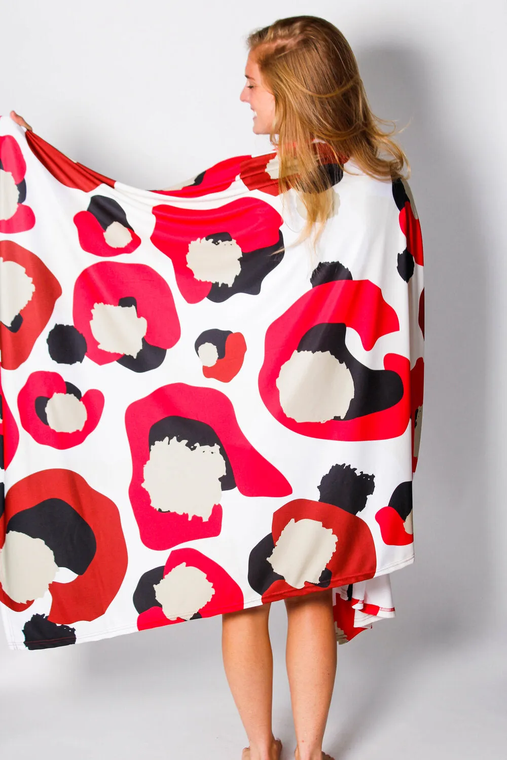 Red Gameday Cheetah Blanket