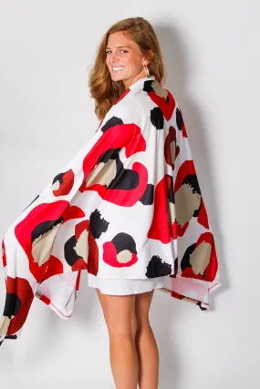 Red Gameday Cheetah Blanket