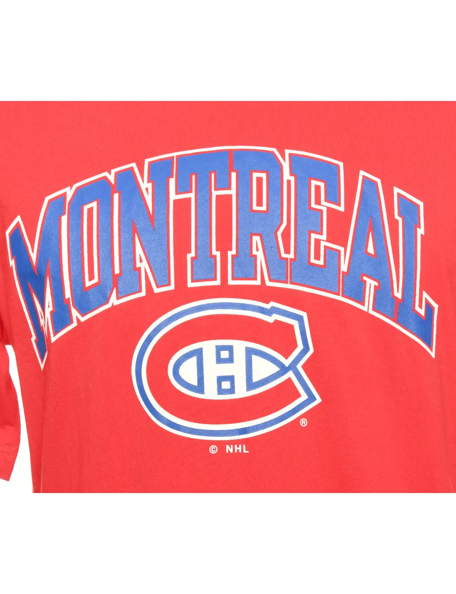 Red Ice Hockey Montreal Printed T-shirt - M
