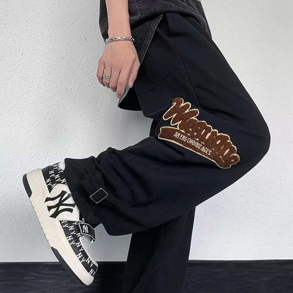 Retro Hiphop Loose Wide Leg Straight Sweatpants