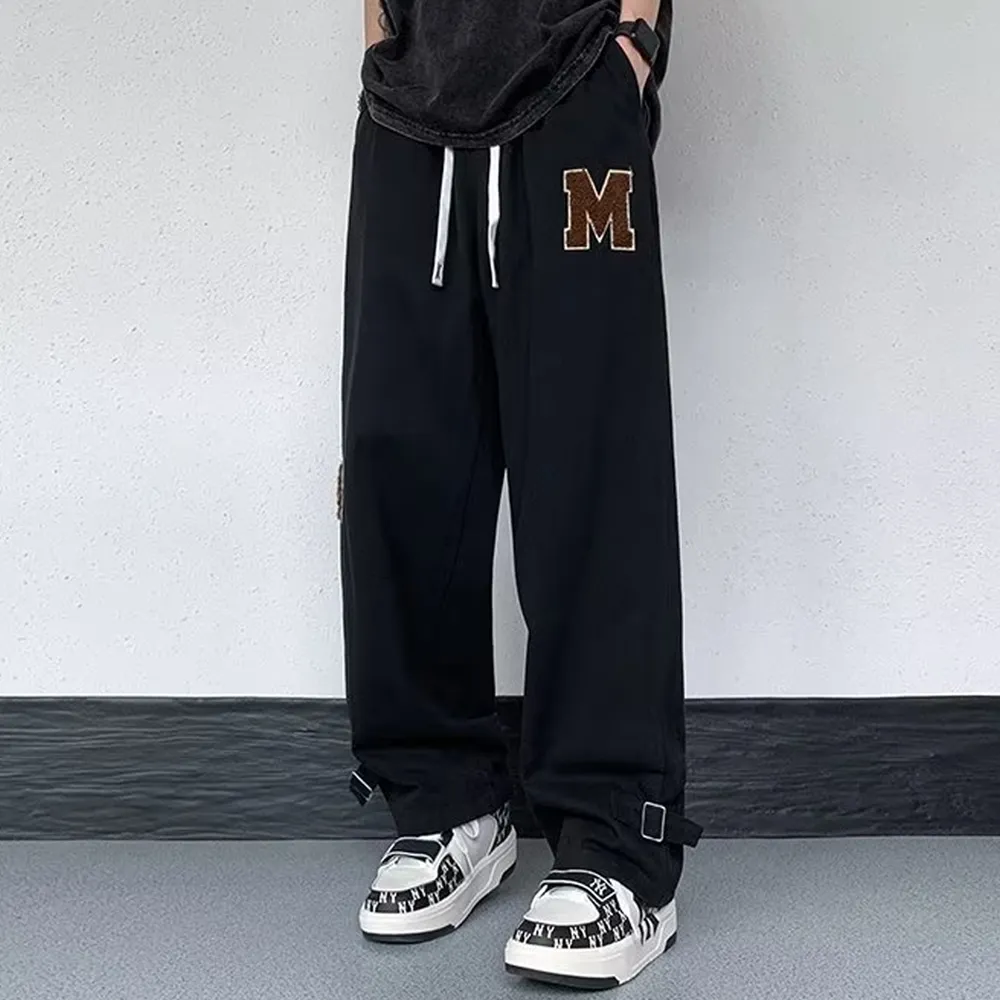 Retro Hiphop Loose Wide Leg Straight Sweatpants