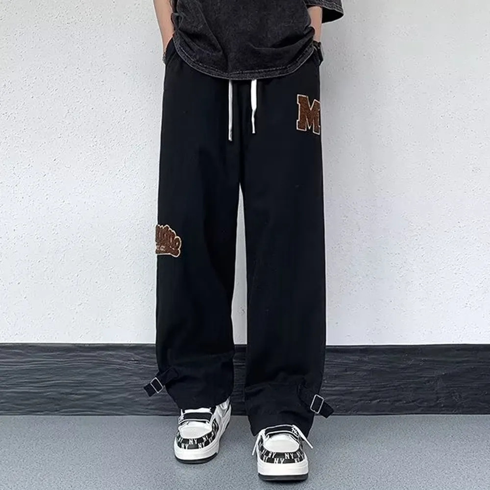 Retro Hiphop Loose Wide Leg Straight Sweatpants