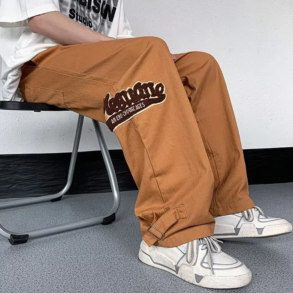Retro Hiphop Loose Wide Leg Straight Sweatpants
