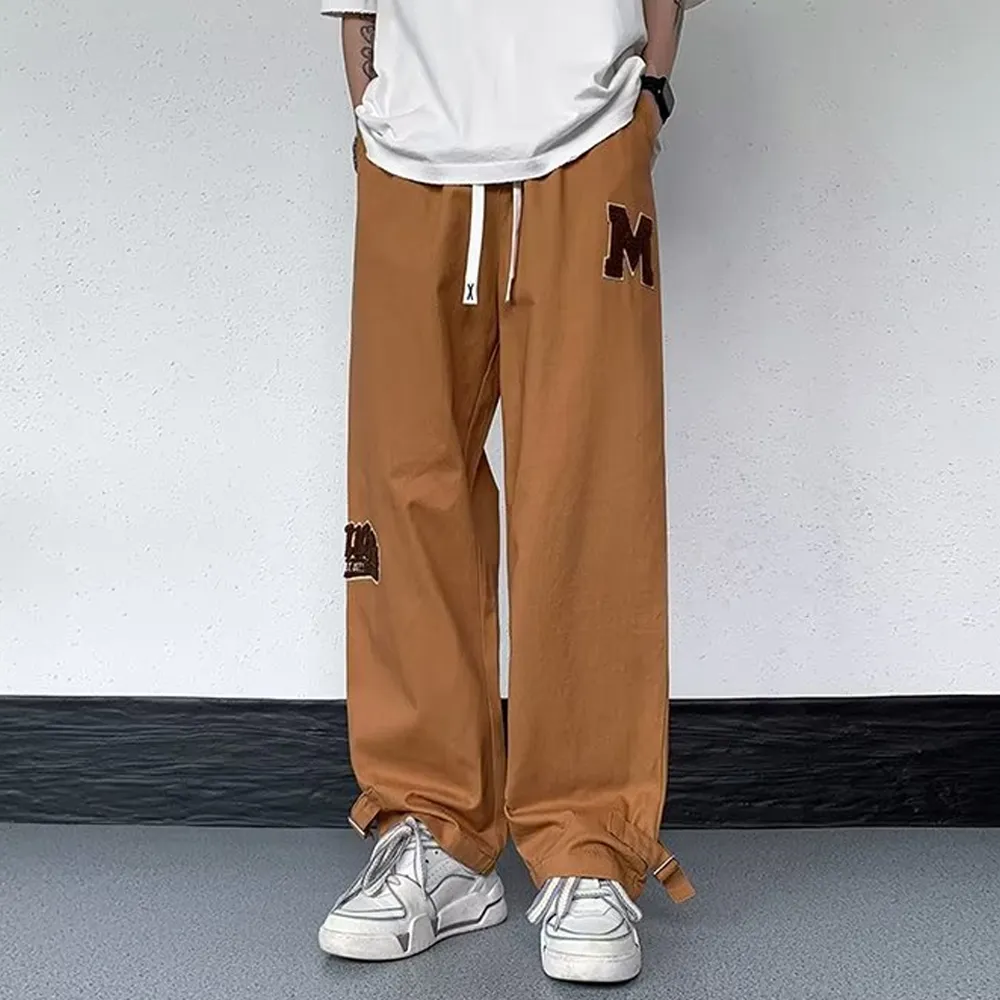 Retro Hiphop Loose Wide Leg Straight Sweatpants