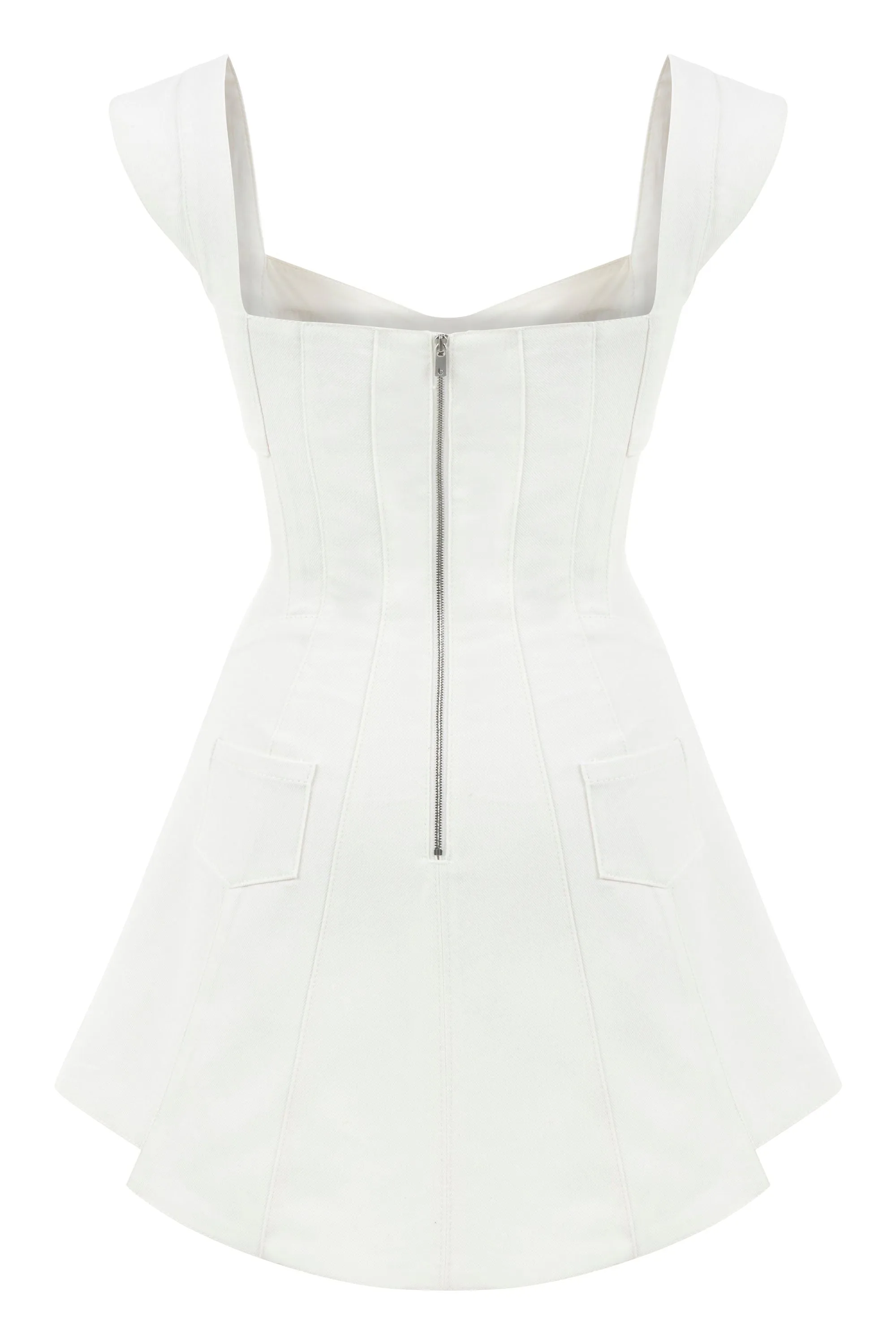 Ron Cut Out Mini White Dress