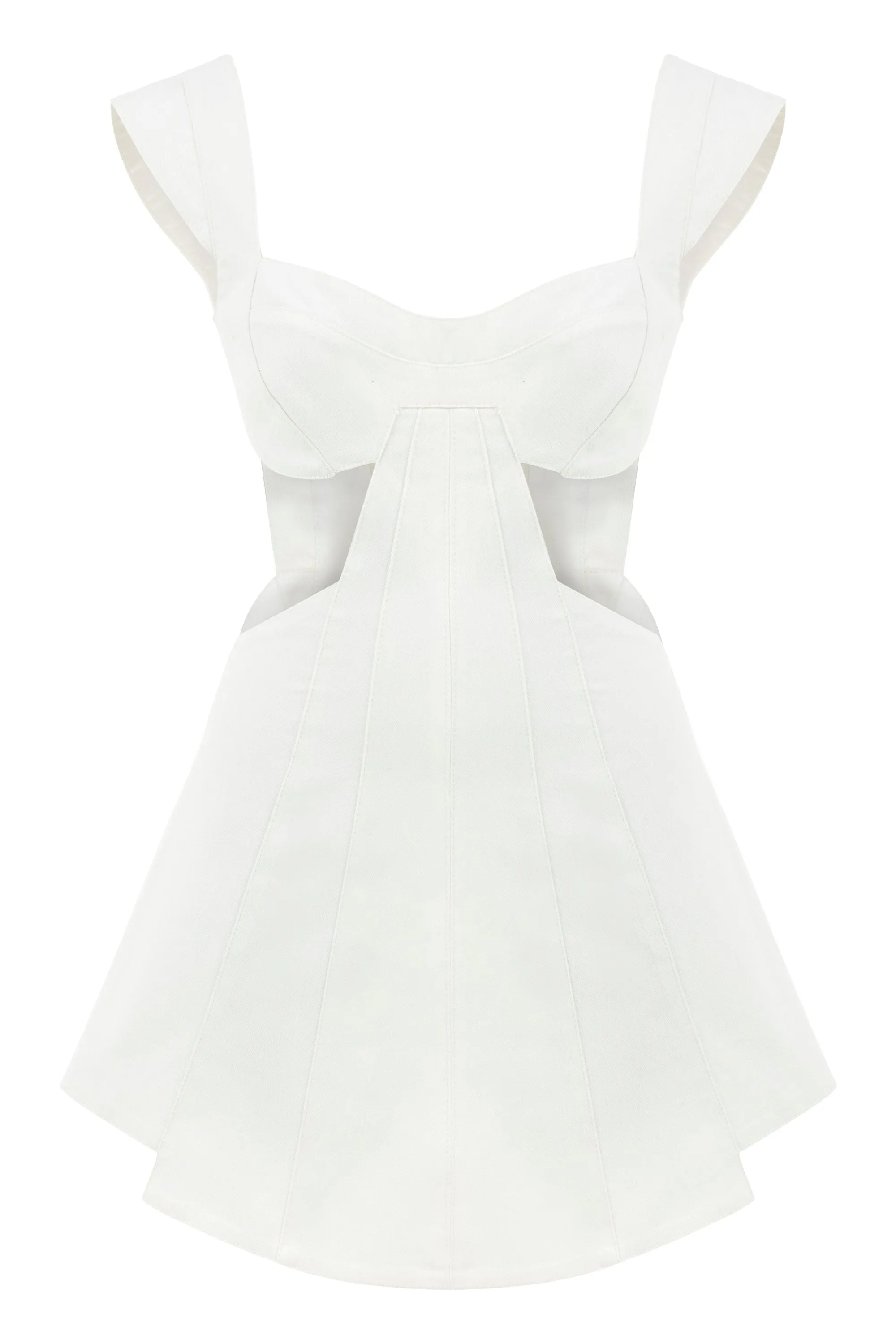 Ron Cut Out Mini White Dress
