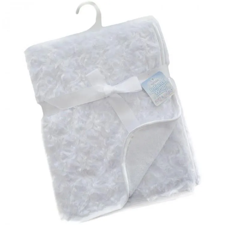 Rose fur Blanket-White
