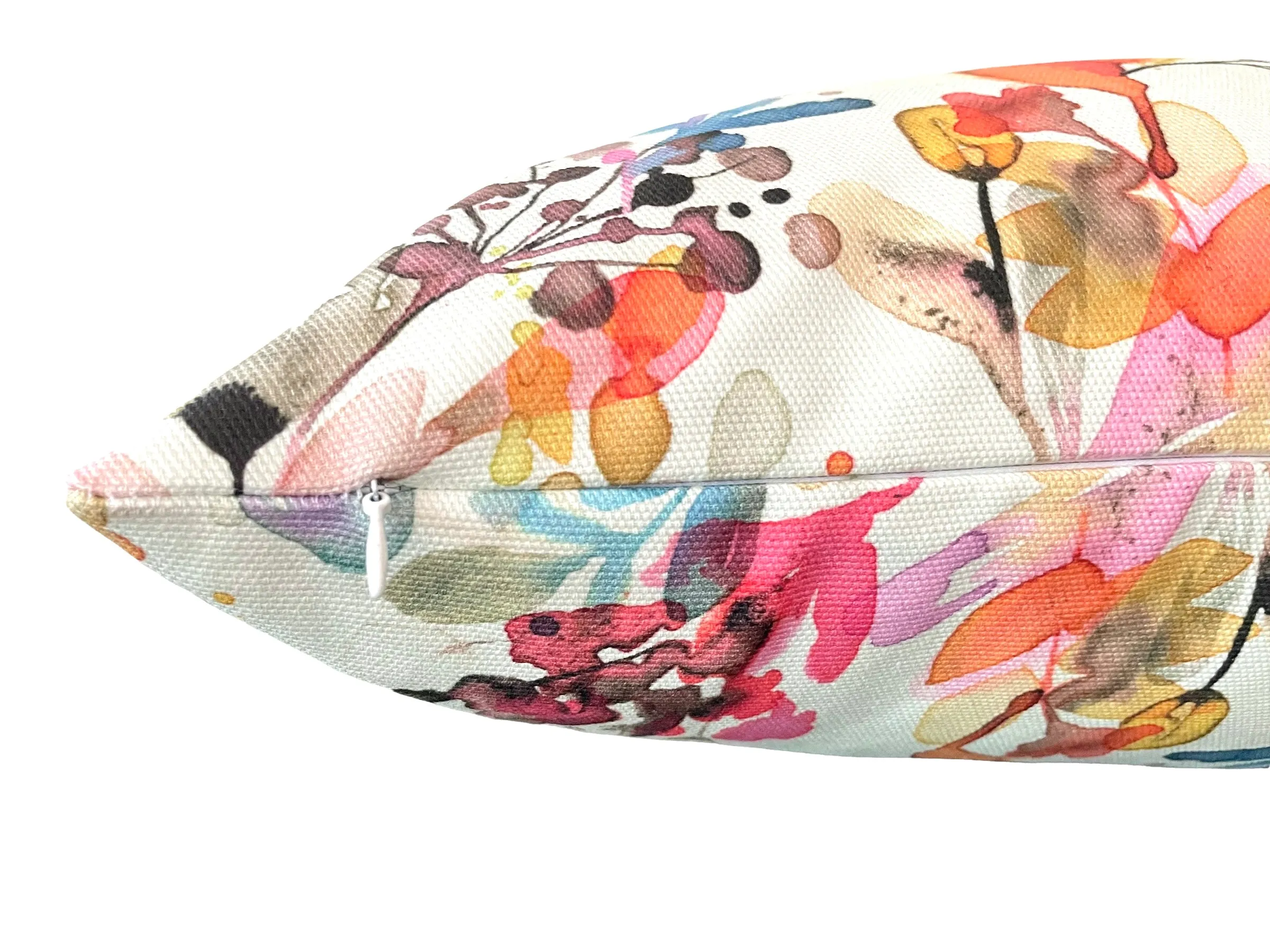 Sale: Bright Blooms Painterly Pillow Cover 20x20 or 12x21