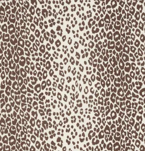 Schumacher Fabric by the yard: Iconic Leopard, Brown