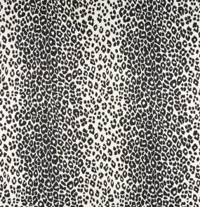 Schumacher Fabric by the yard: Iconic Leopard, Graphite