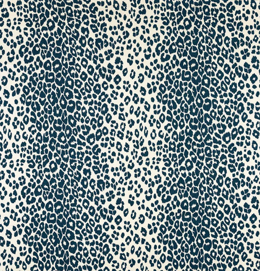 Schumacher Fabric by the yard: Iconic Leopard, Ink