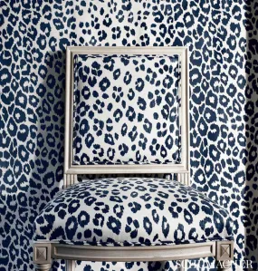 Schumacher Fabric by the yard: Iconic Leopard, Ink