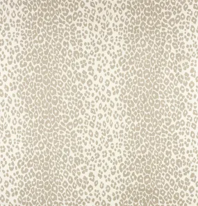 Schumacher Fabric by the yard: Iconic Leopard, Linen