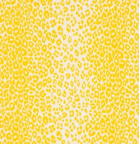 Schumacher Fabric by the yard: Iconic Leopard, Yellow