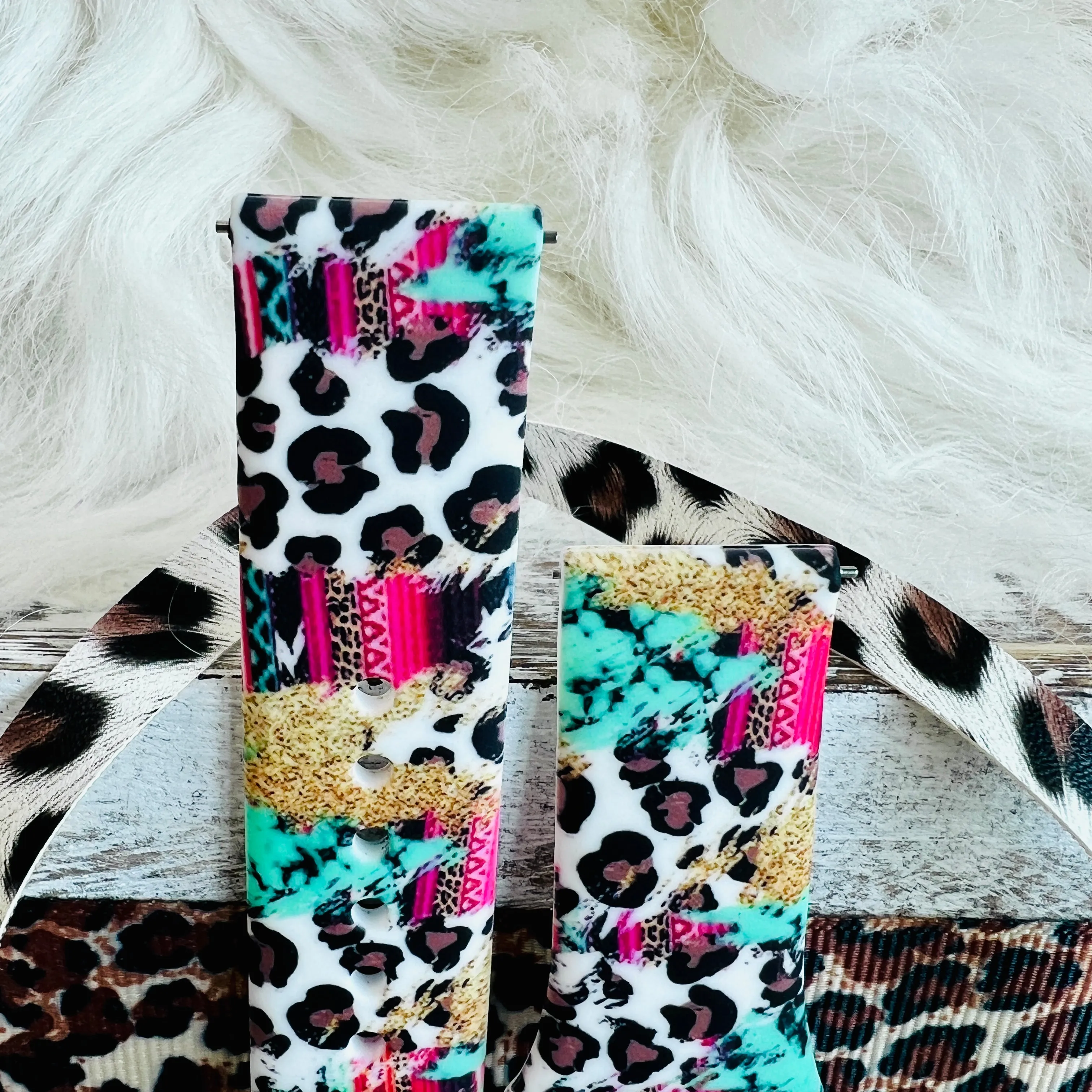 Serape Leopard Print Silicone Band For Samsung Watch