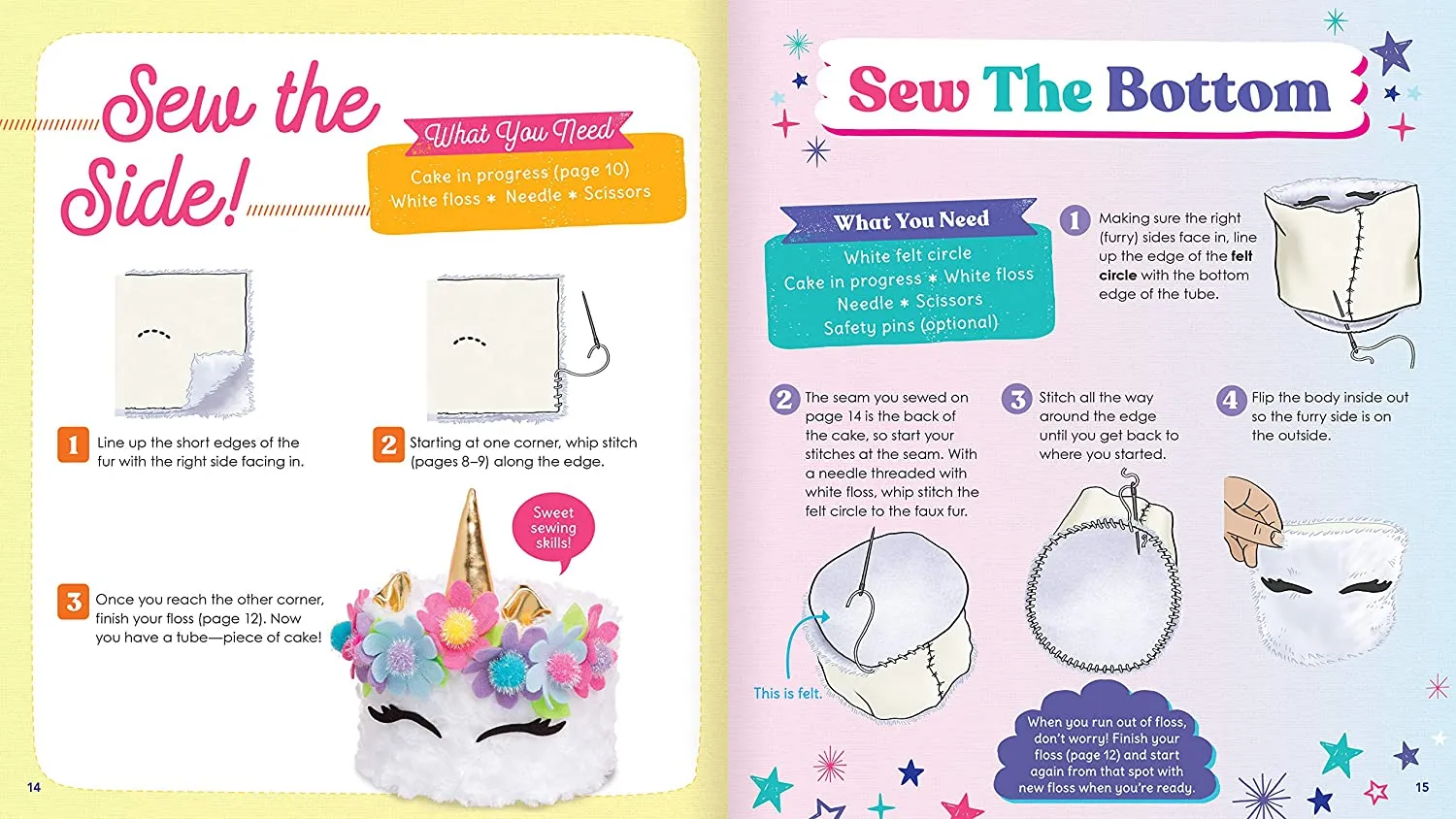 Sew Your Own Unicorn Cake Pillow