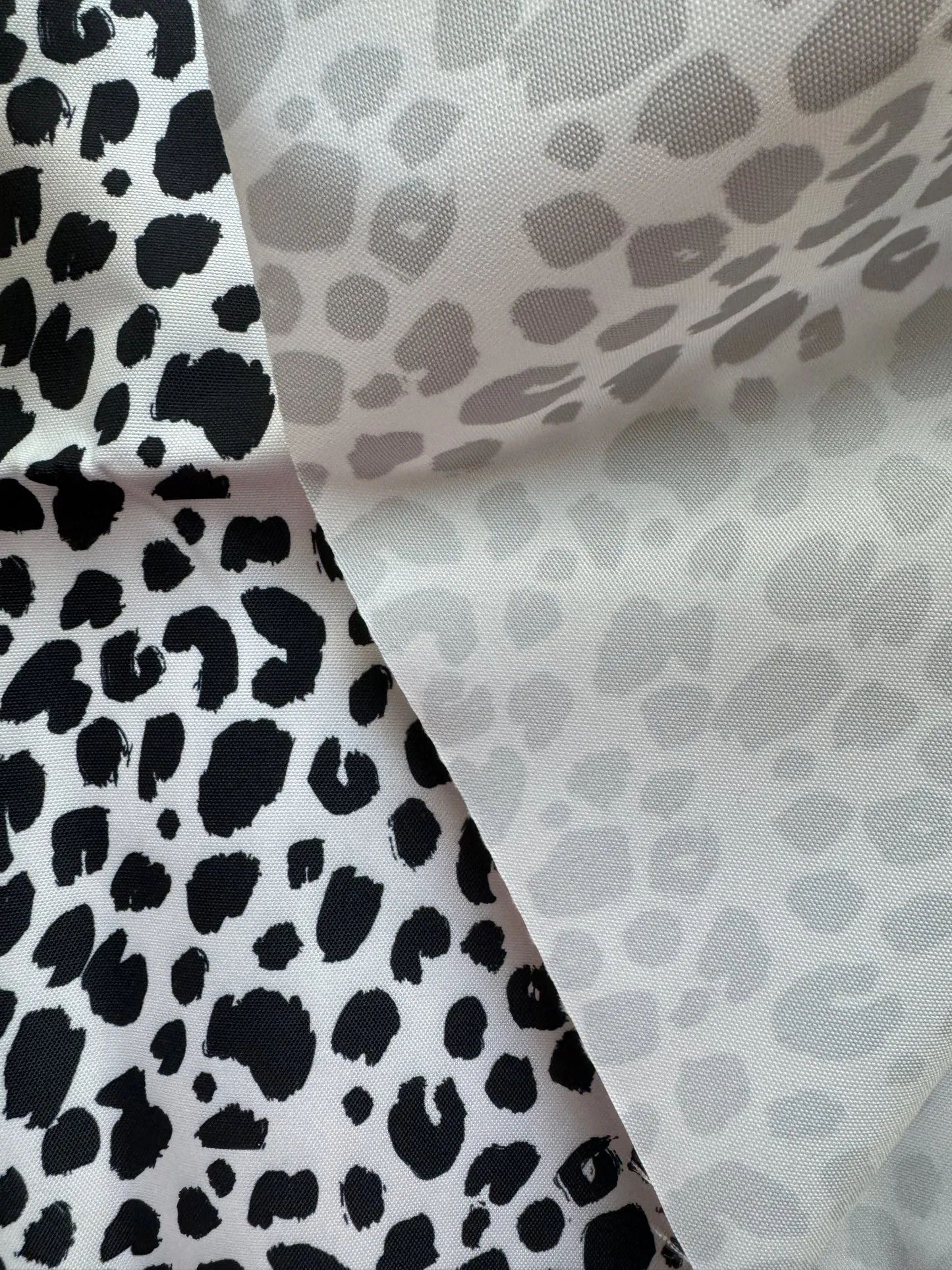 sewhungryhippie - Water Resistant Canvas in Black & White Leopard