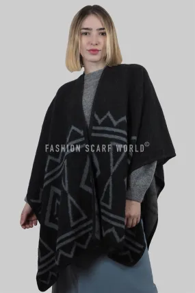 Simply Bold Tribal Print Poncho