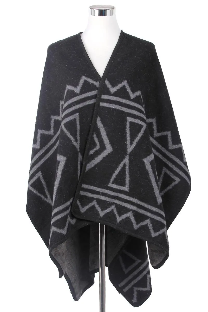 Simply Bold Tribal Print Poncho
