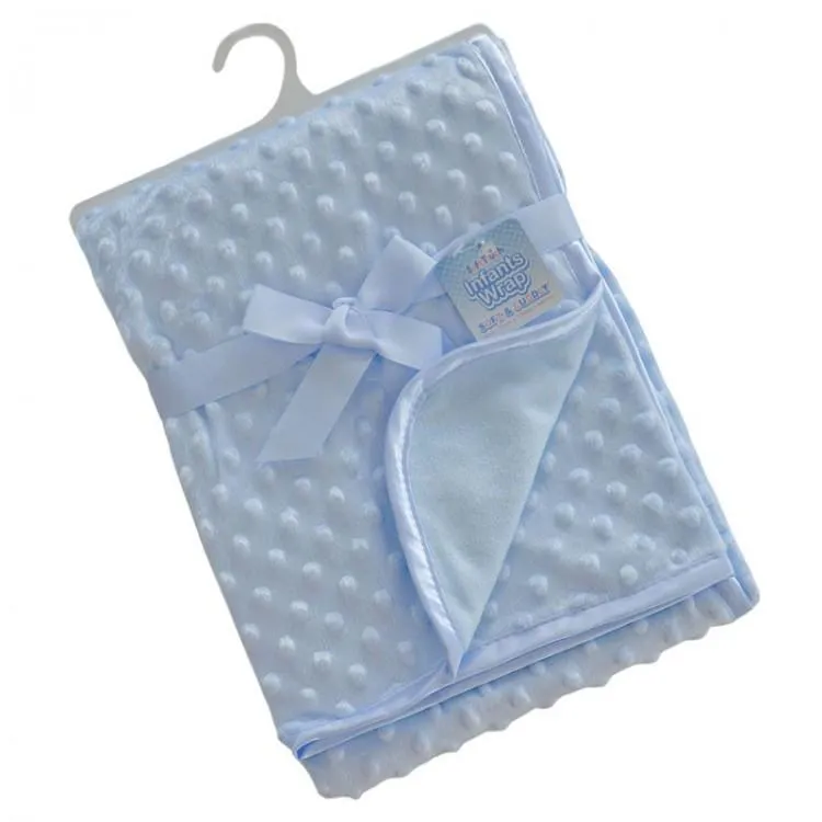 Soft Touch Popcorn Blanket-Blue