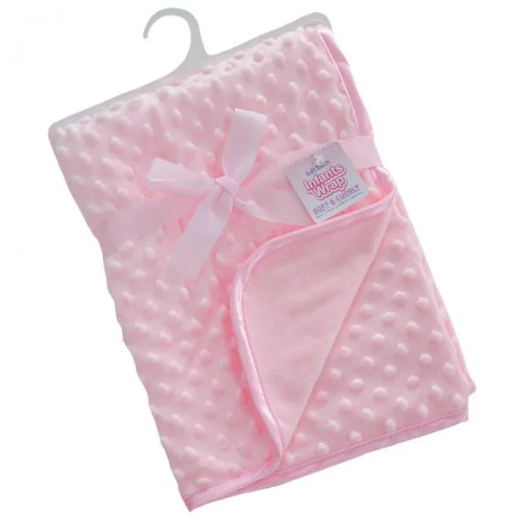 Soft Touch Popcorn Blanket-Pink