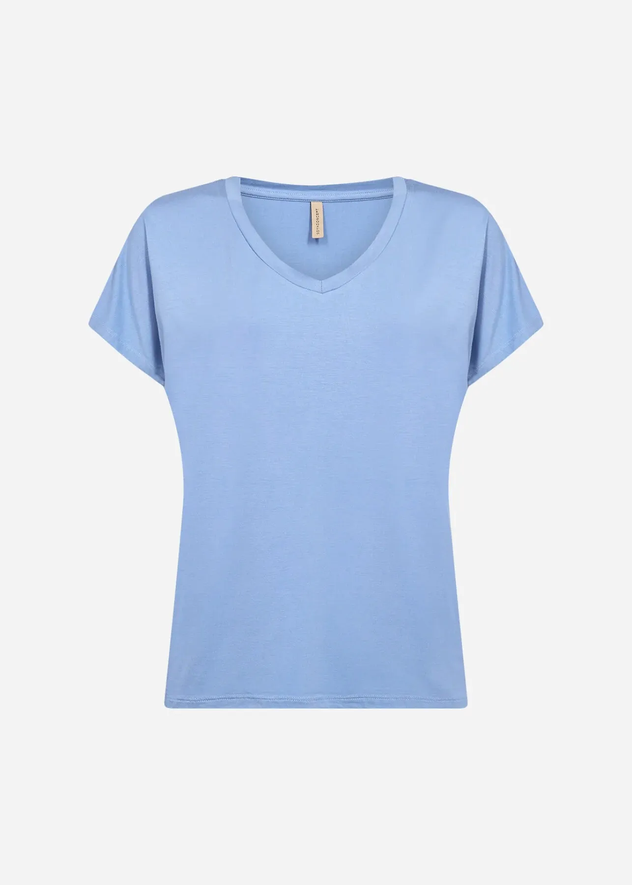 Soya Concept - Marica 32 Short Sleeve Tee in Air Blue