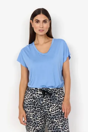 Soya Concept - Marica 32 Short Sleeve Tee in Air Blue