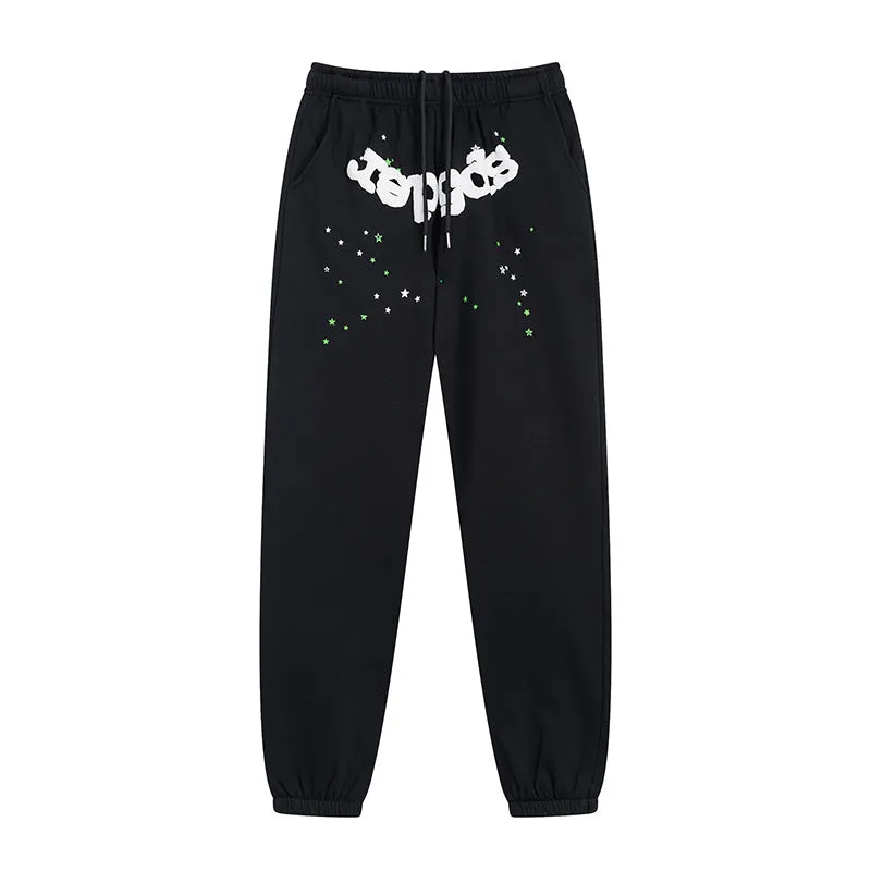 Sp5der Sweatpants Puff Print Loose