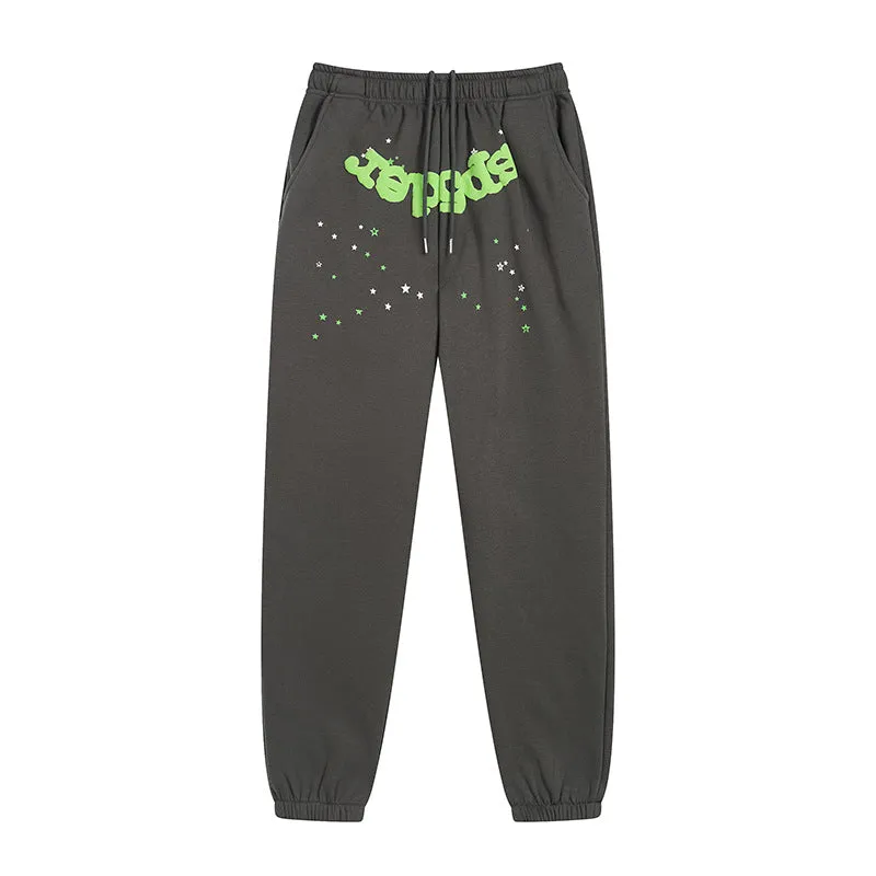 Sp5der Sweatpants Puff Print Loose
