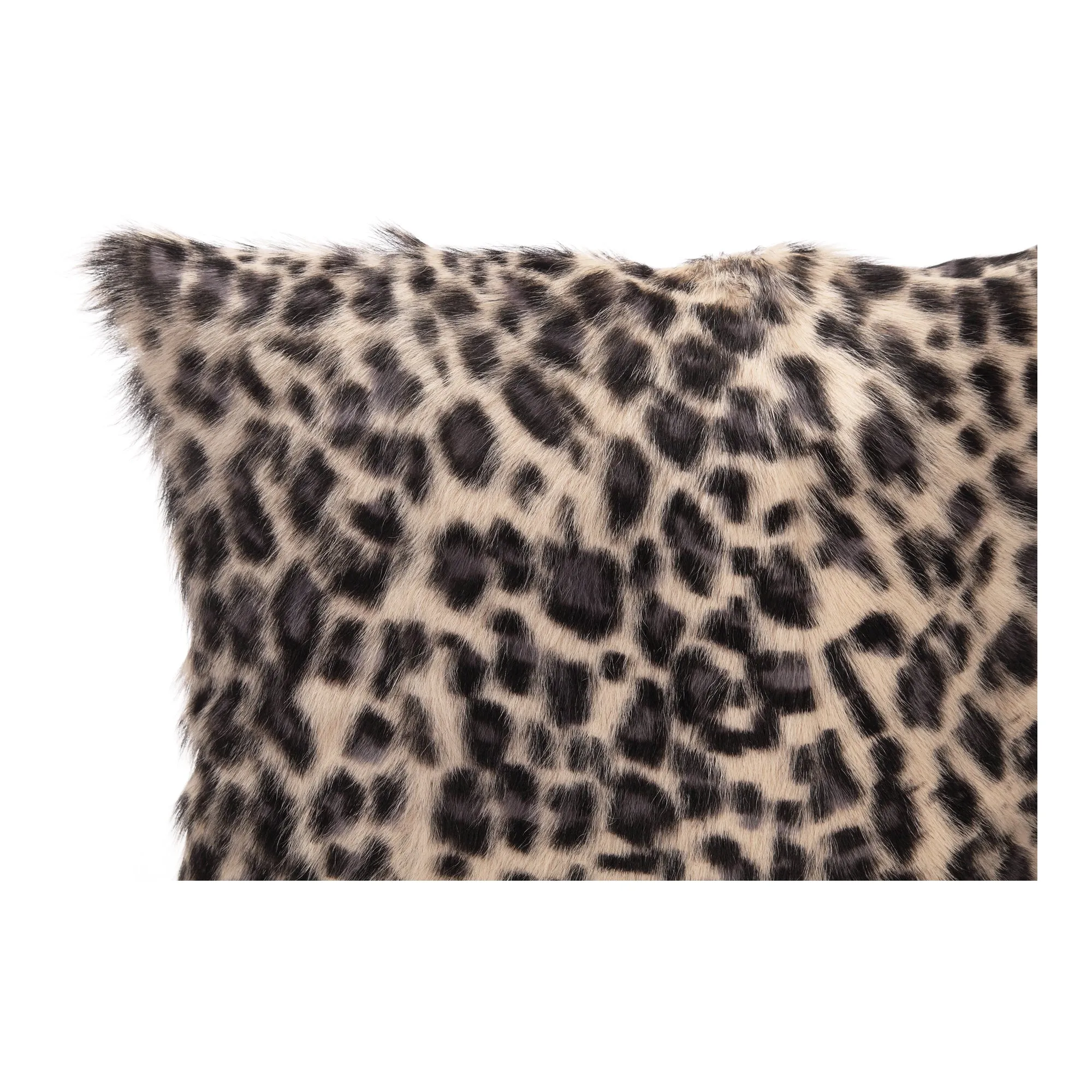 Spotted Goat Fur Pillow Blue Leopard