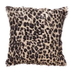 Spotted Goat Fur Pillow Blue Leopard