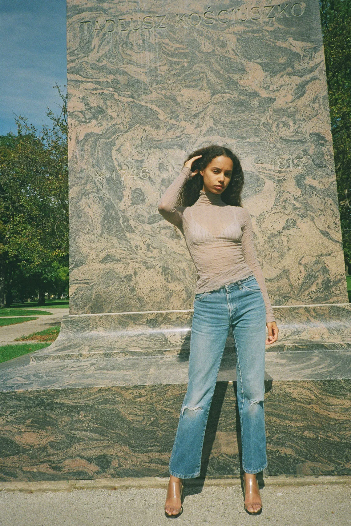 Stone Ross Mesh Top