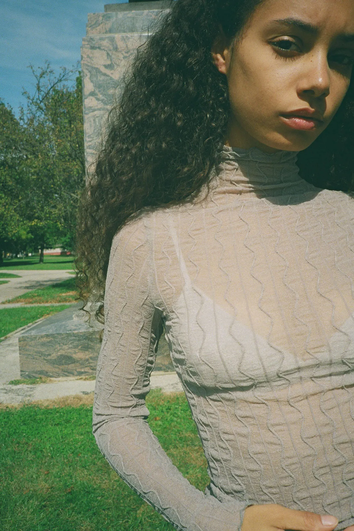Stone Ross Mesh Top