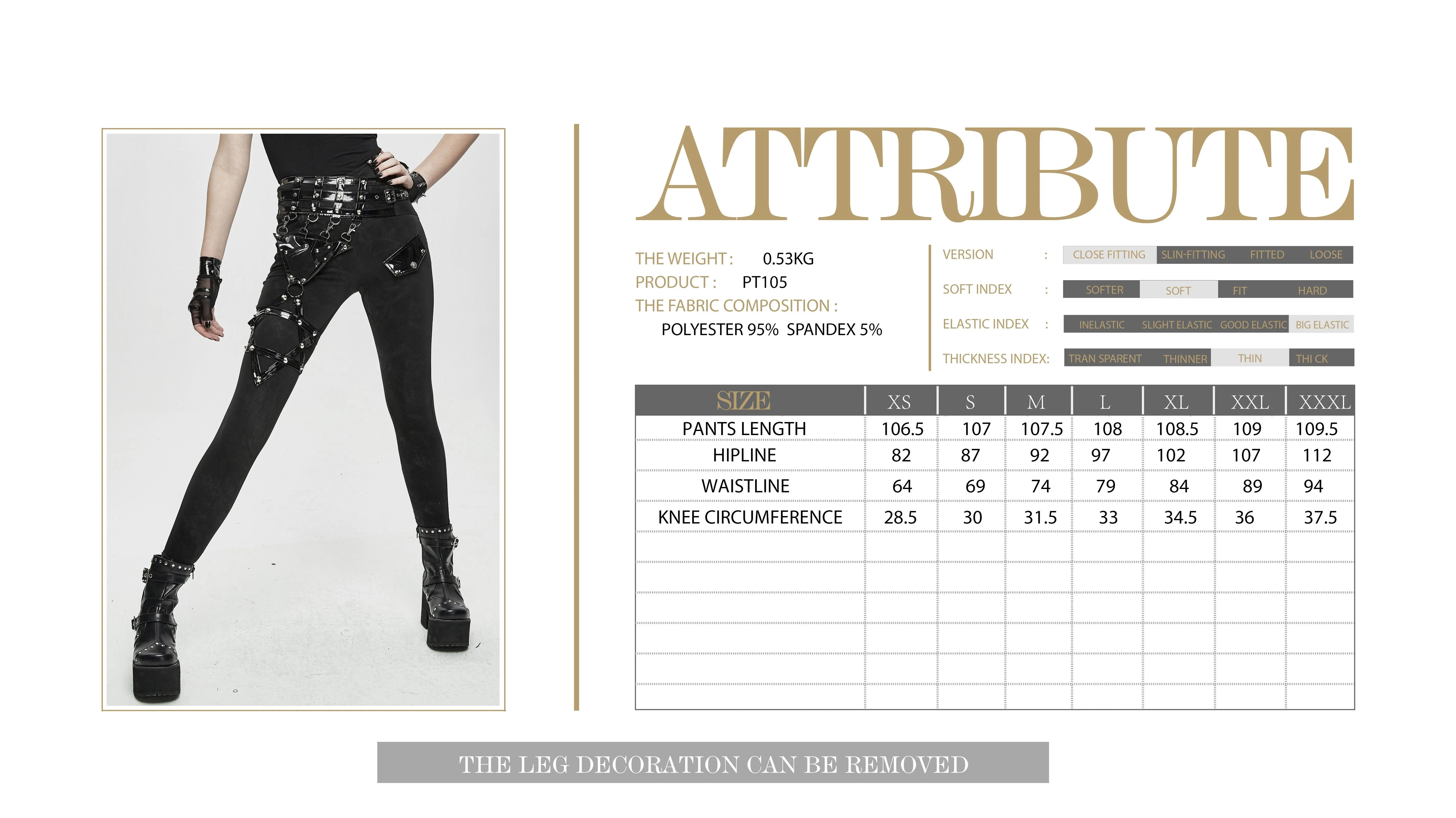 'Styrene' Asymmetric Punk Pants
