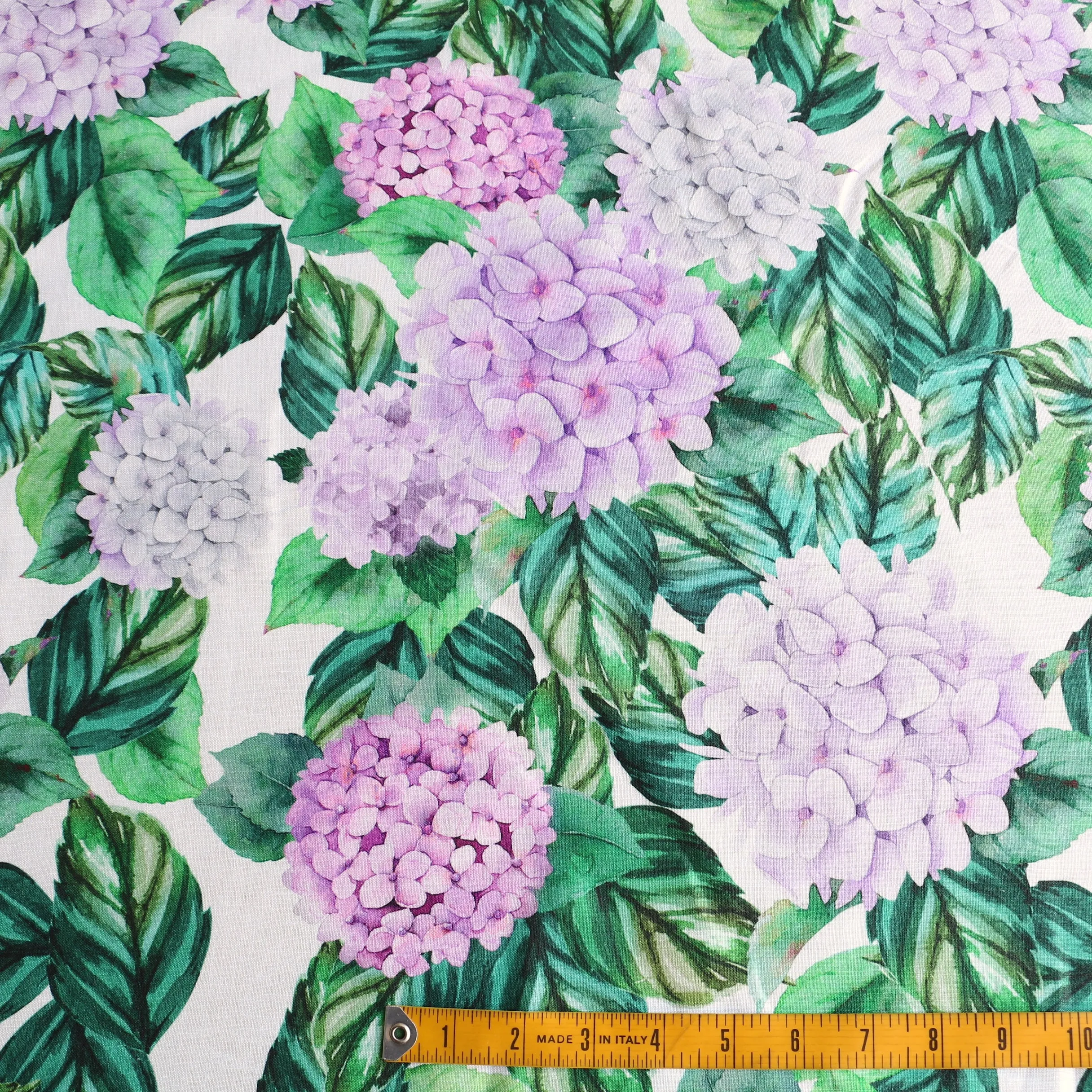 Sweet Hydrangea Printed Linen