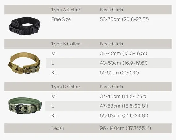 Tactical Dog Collar And Leash