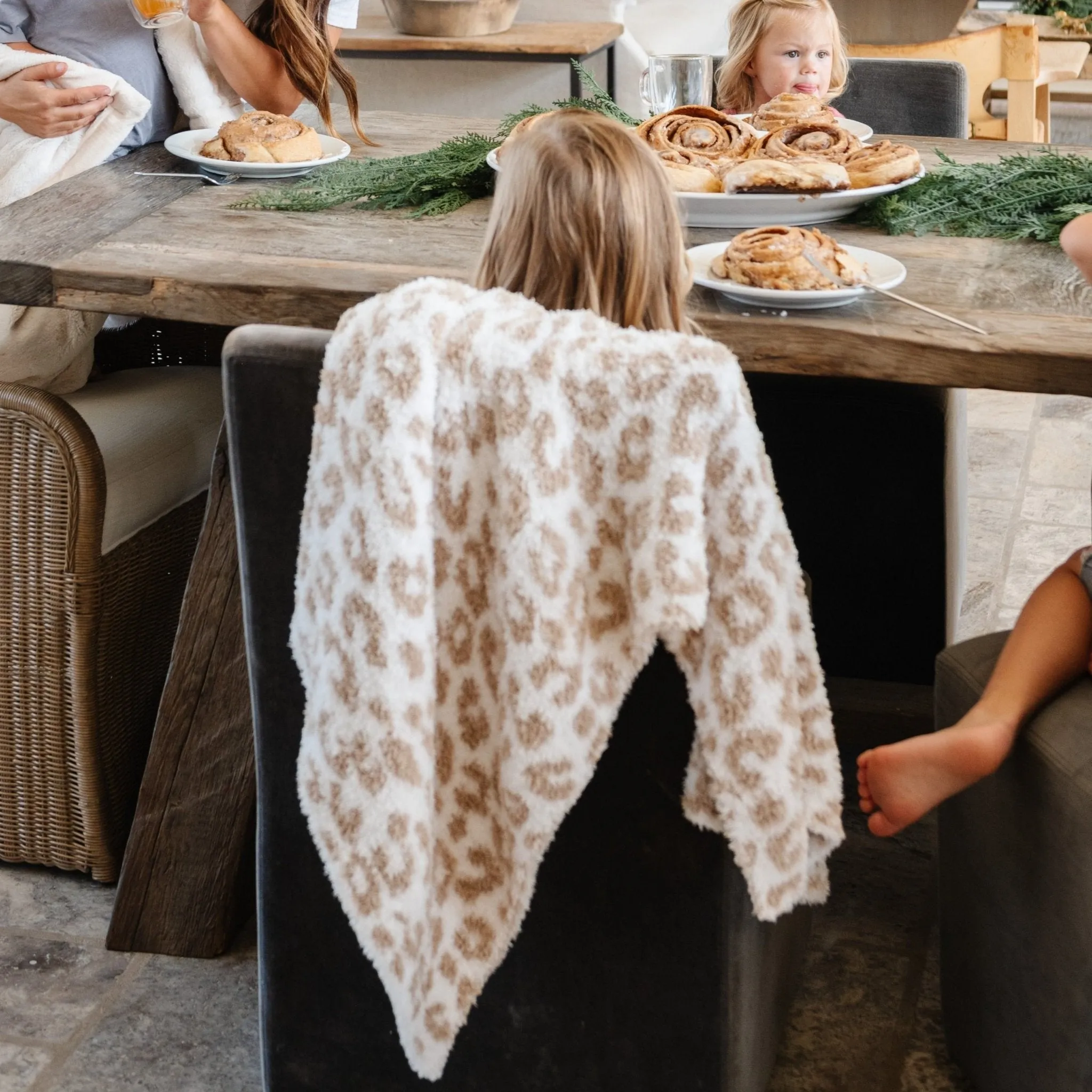 TAN LEOPARD DOUBLE-LAYER BAMBONI TODDLER BLANKET