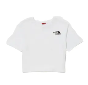 The North Face T-shirt manica corta da ragazza Crop Simple Dome Tee NF0A82ECFN41 bianco