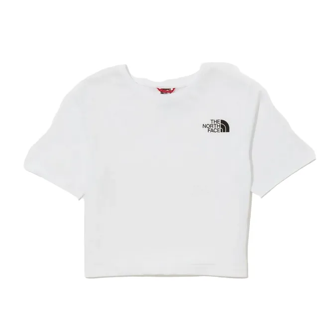 The North Face T-shirt manica corta da ragazza Crop Simple Dome Tee NF0A82ECFN41 bianco