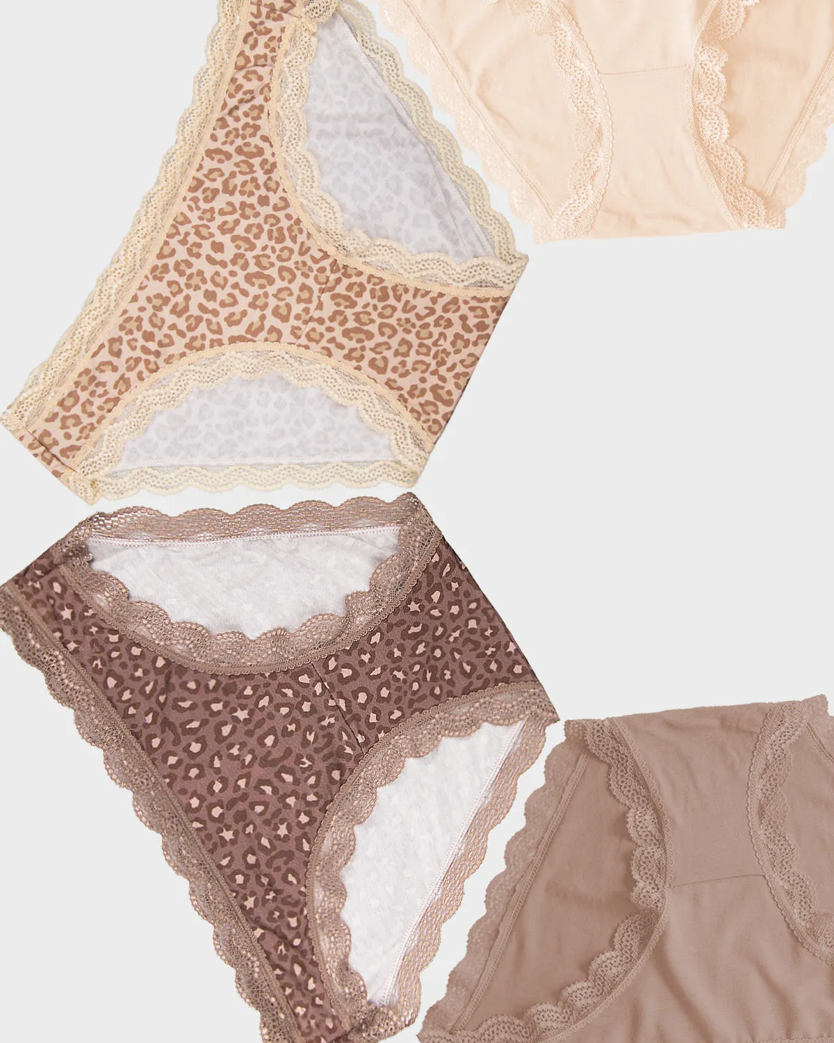 The Original Brief Four Pack - Neutral Leopard