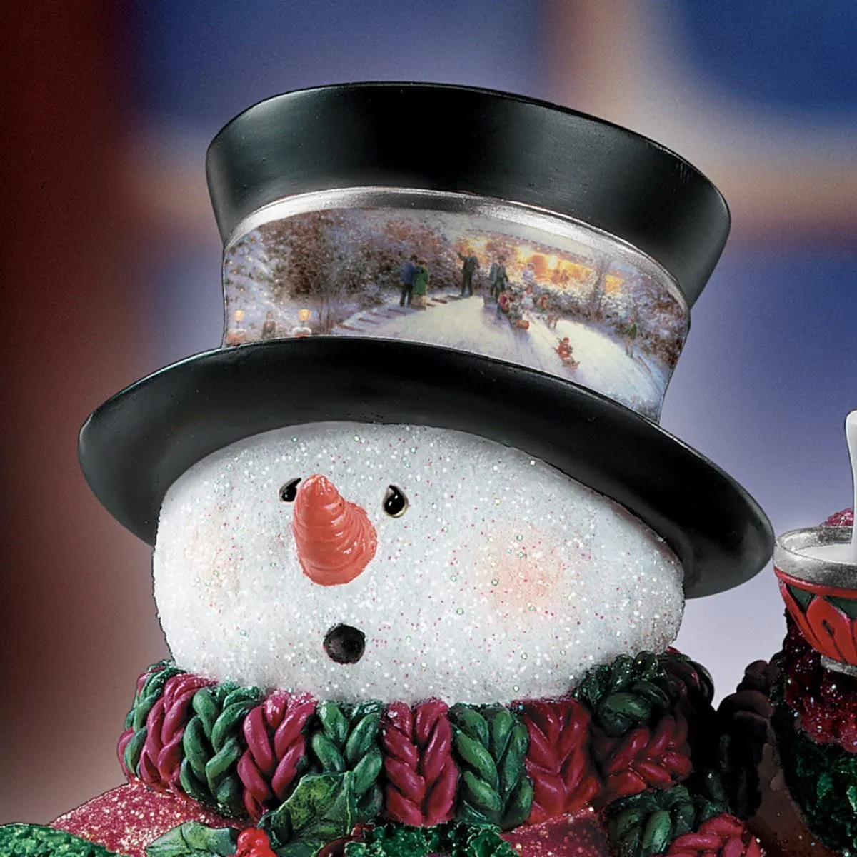 Thomas Kinkade Limited Edition *Holiday Lights* Snowman 2nd in Series