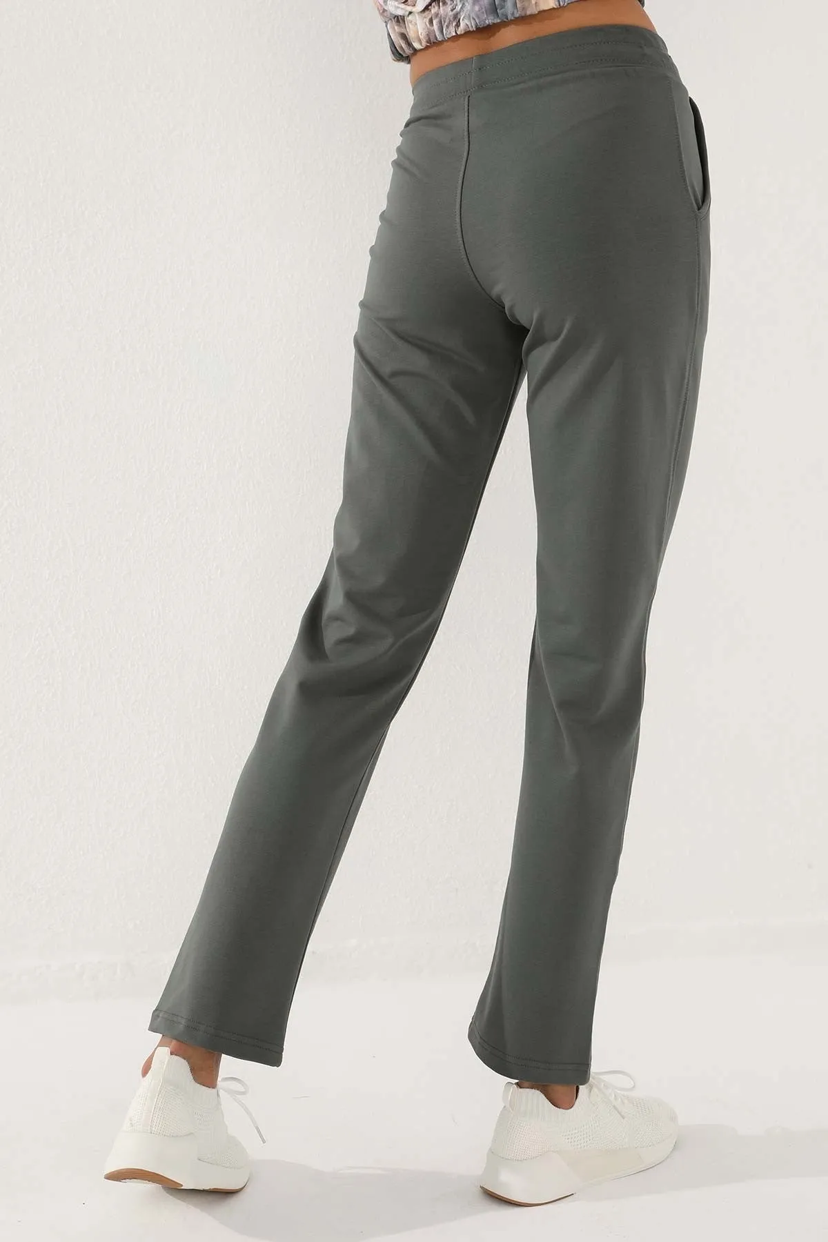 TMY Çağla High Waist Pocket Comfortable Fit Classic Leg Women's Sweatpants - 94584 - Modica