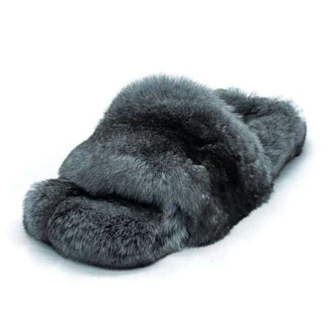 VANCOUVER - Chinchilla fur slippers