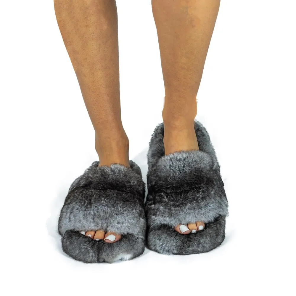 VANCOUVER - Chinchilla fur slippers
