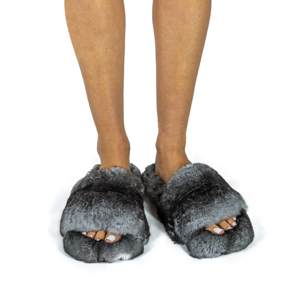 VANCOUVER - Chinchilla fur slippers