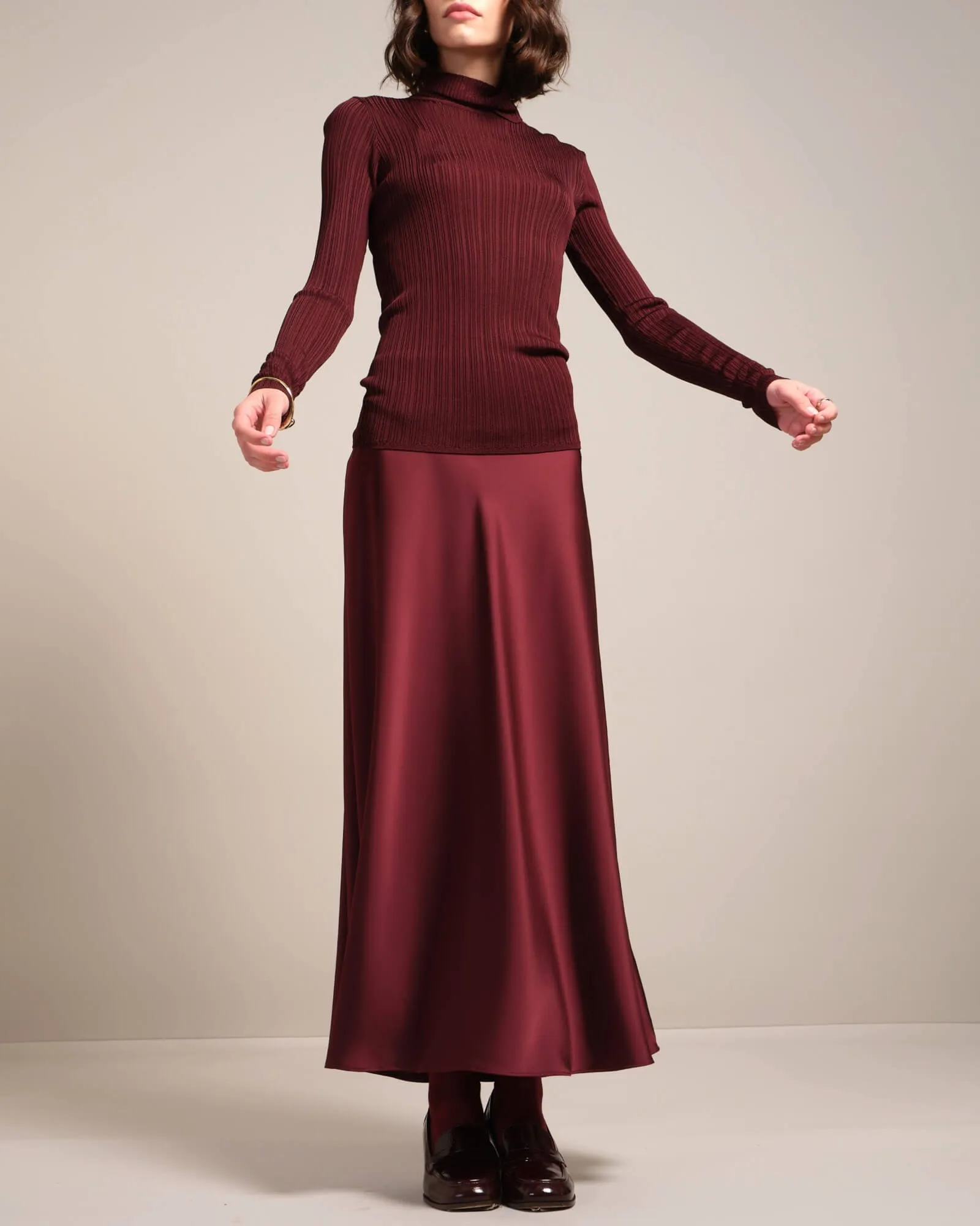 Variegated Rib Turtleneck Pullover