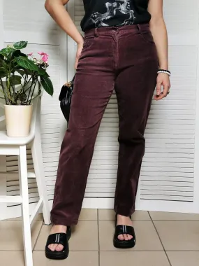 Vintage 90s purple corduroy straight pants