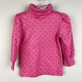 Vintage OshKosh Long Sleeve Pink Floral Turtleneck Shirt 6-9 Months USA
