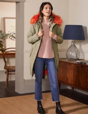 Waterproof Faux Fur Parka-Classic Khaki