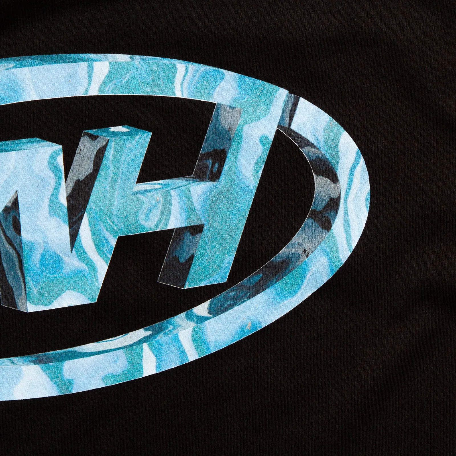 WH Crew Sky Front Print - Tshirt - Black